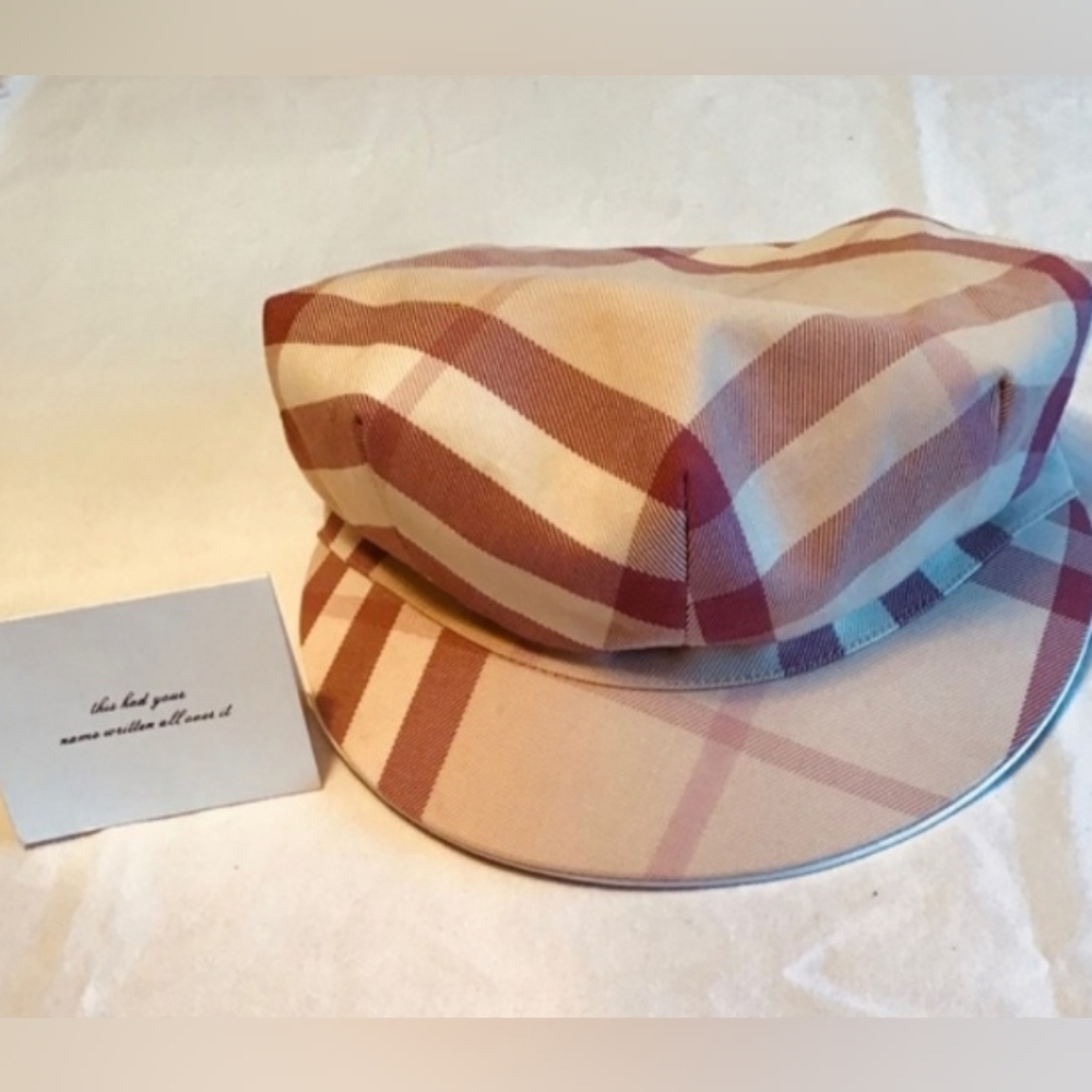 Burberry Nova Check Vintage Hat Small nwt Mint